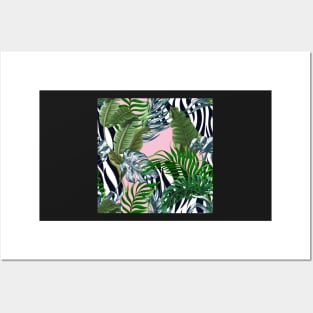 Zebra pink jungle Posters and Art